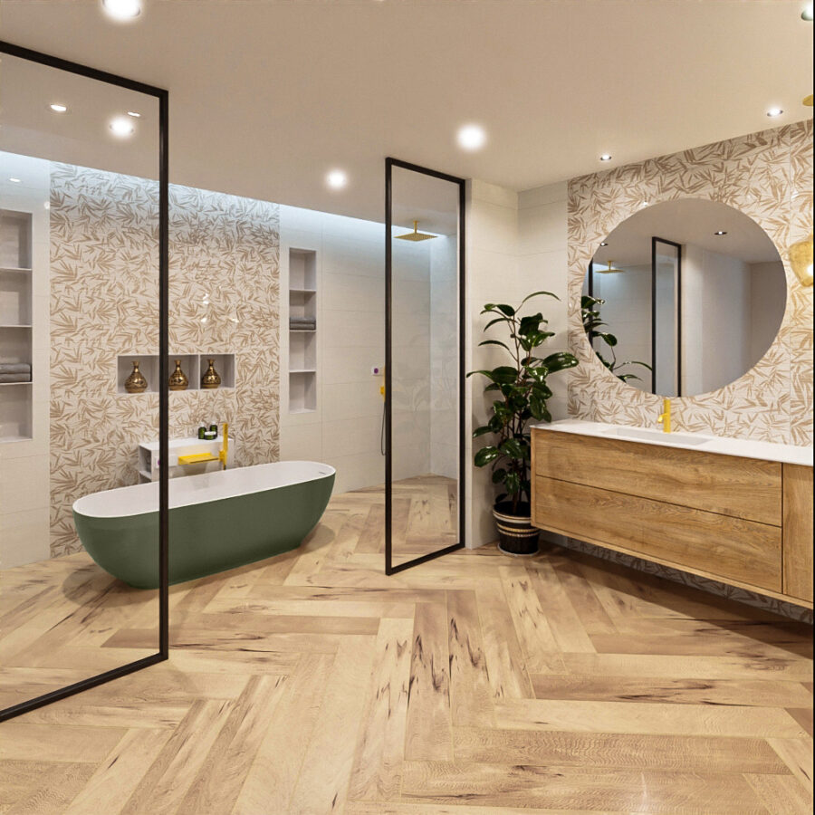 MONDIAZ ROCK vrijstaand bad 170x70cm kleur Army / Talc - Afbeelding 3