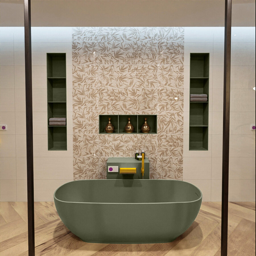 MONDIAZ ROCK vrijstaand bad 170x70cm kleur Army / Army - Afbeelding 4