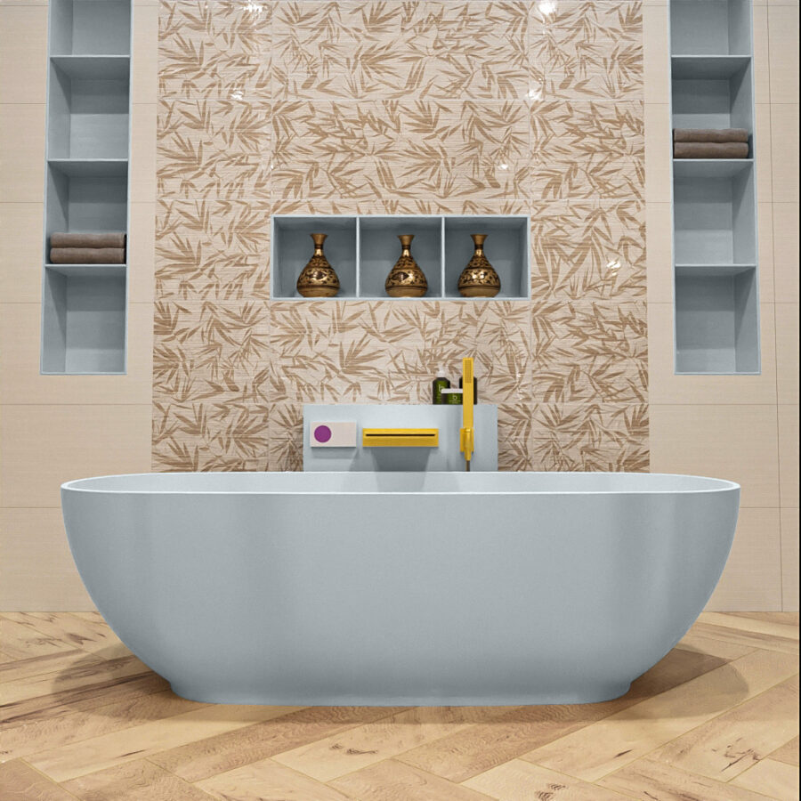 MONDIAZ ROCK vrijstaand bad 170x70cm kleur Clay / Clay - Afbeelding 2