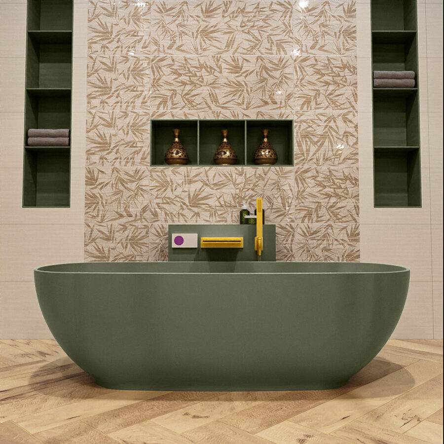 MONDIAZ ROCK vrijstaand bad 170x70cm kleur Army / Army - Afbeelding 2