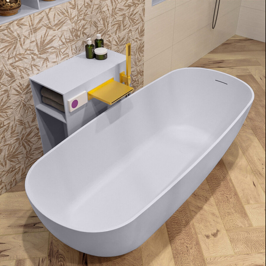 MONDIAZ ROCK vrijstaand bad 170x70cm kleur Cale / Cale - Afbeelding 5
