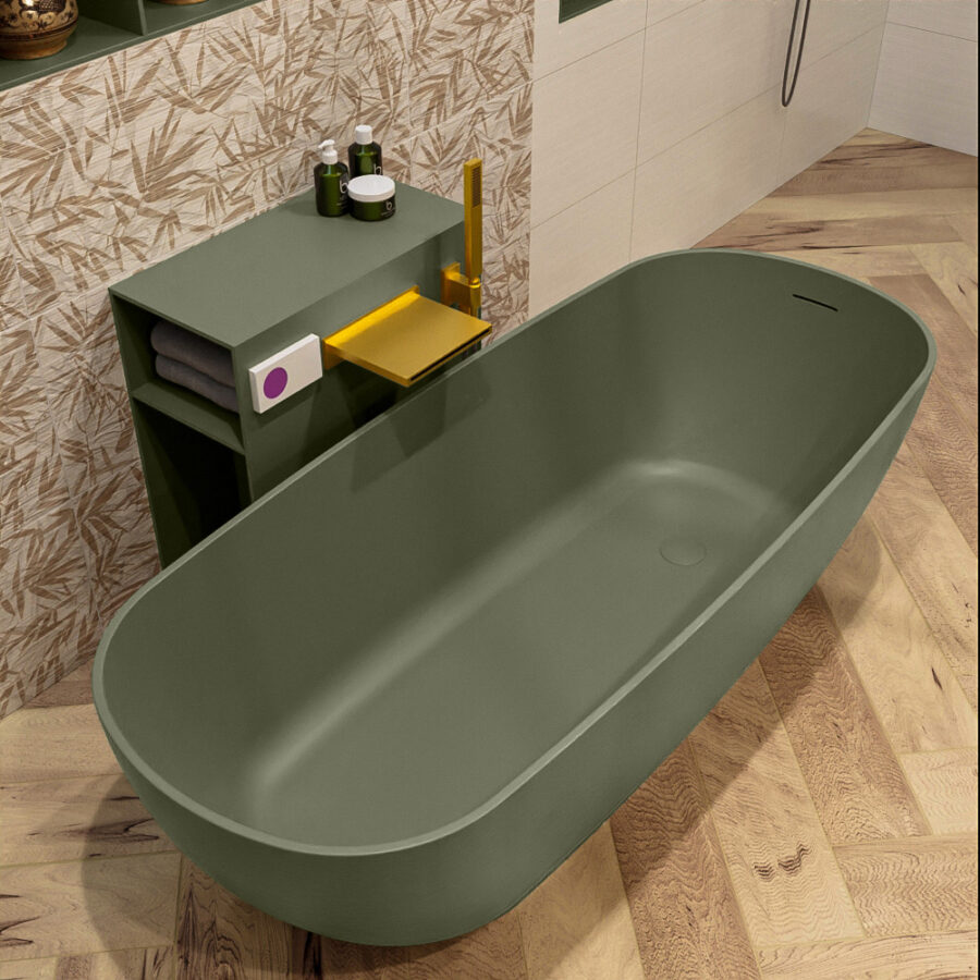 MONDIAZ ROCK vrijstaand bad 170x70cm kleur Army / Army - Afbeelding 5