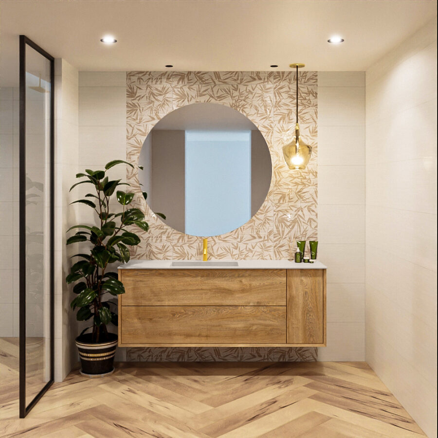 MONDIAZ ROCK vrijstaand bad 170x70cm kleur Jeans / Talc - Afbeelding 6
