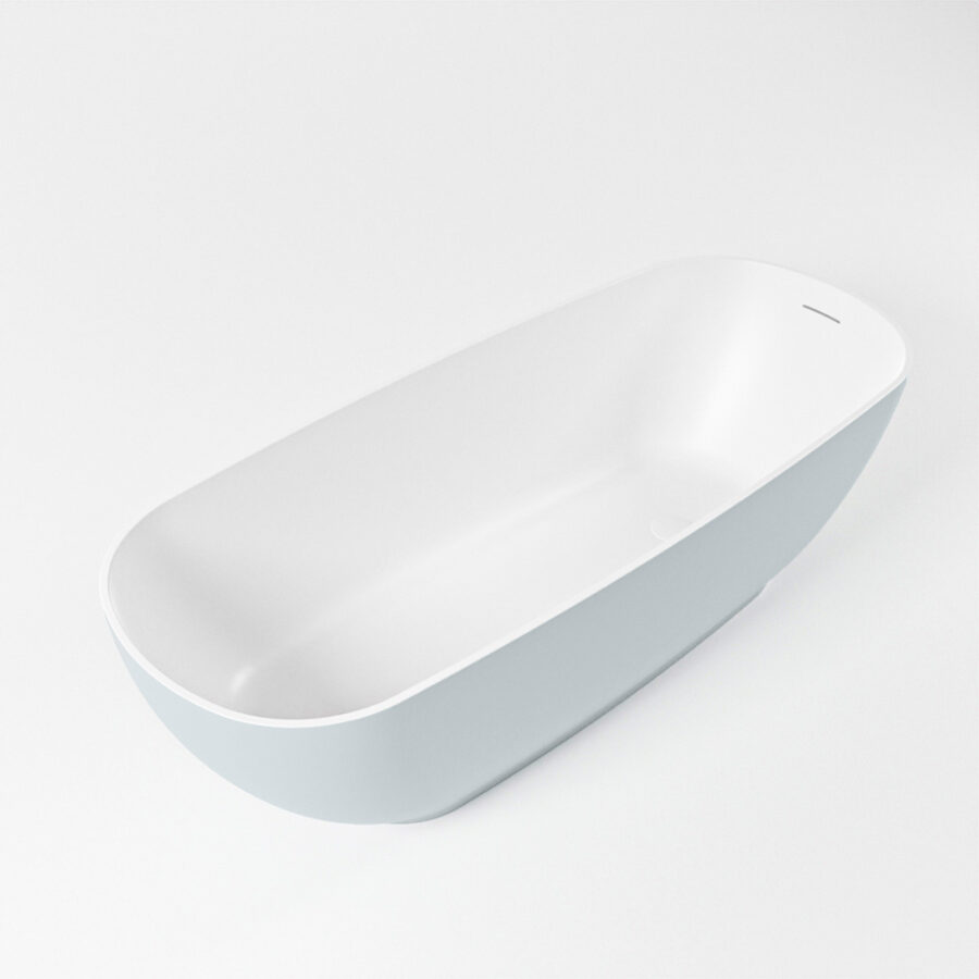 MONDIAZ ROCK vrijstaand bad 170x70cm kleur Clay / Talc - Afbeelding 7