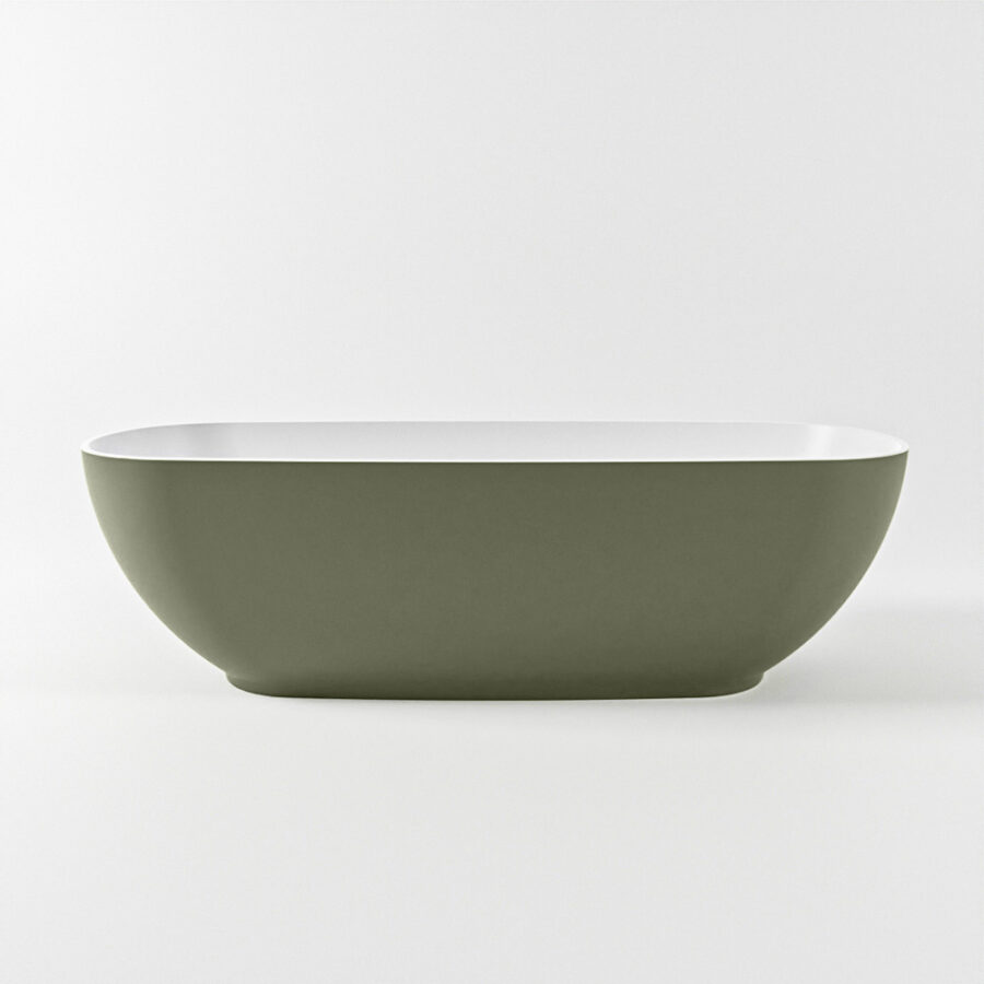 MONDIAZ ROCK vrijstaand bad 170x70cm kleur Army / Talc - Afbeelding 11
