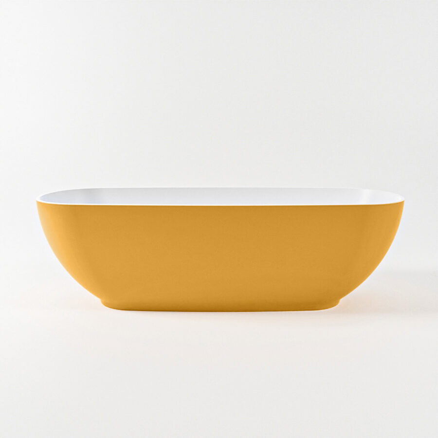 MONDIAZ ROCK vrijstaand bad 170x70cm kleur Ocher / Talc - Afbeelding 11