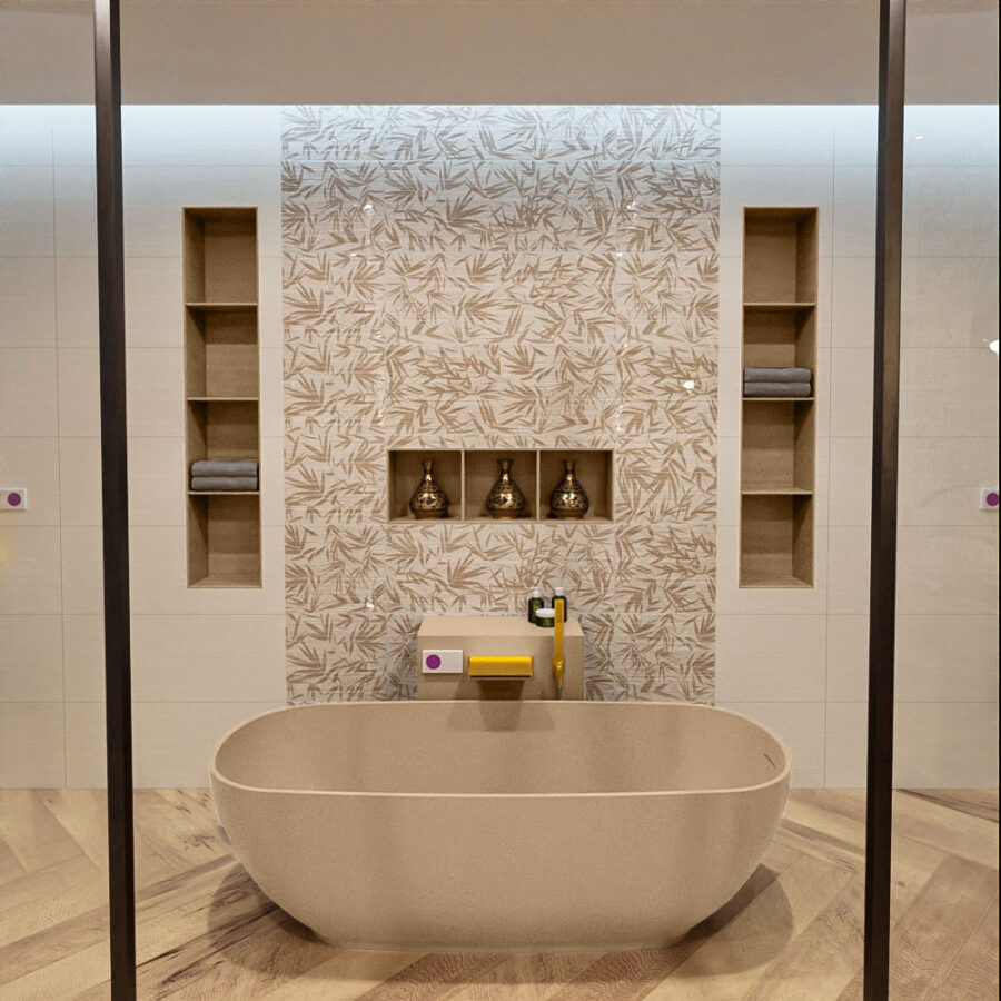 MONDIAZ ROCK vrijstaand bad 170x70cm kleur Oro / Oro - Afbeelding 10