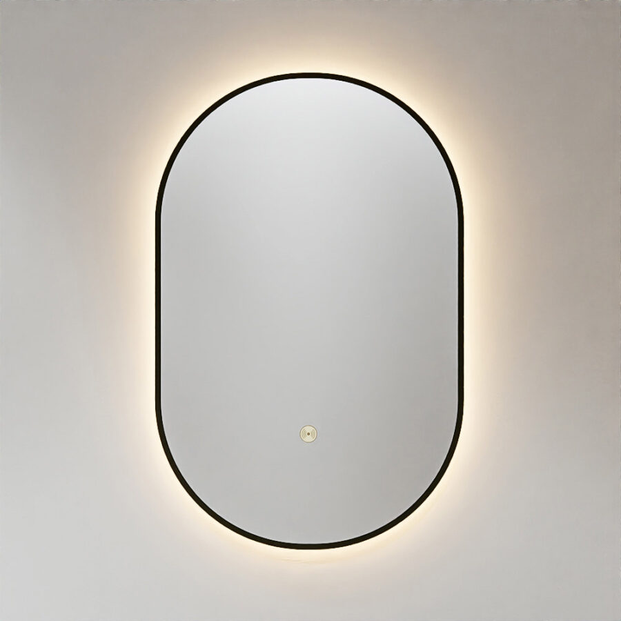 MONDIAZ GLOW spiegel ovaal 45x90cm Urban. Bewegingssensor LED verlichting rondom. - Afbeelding 2