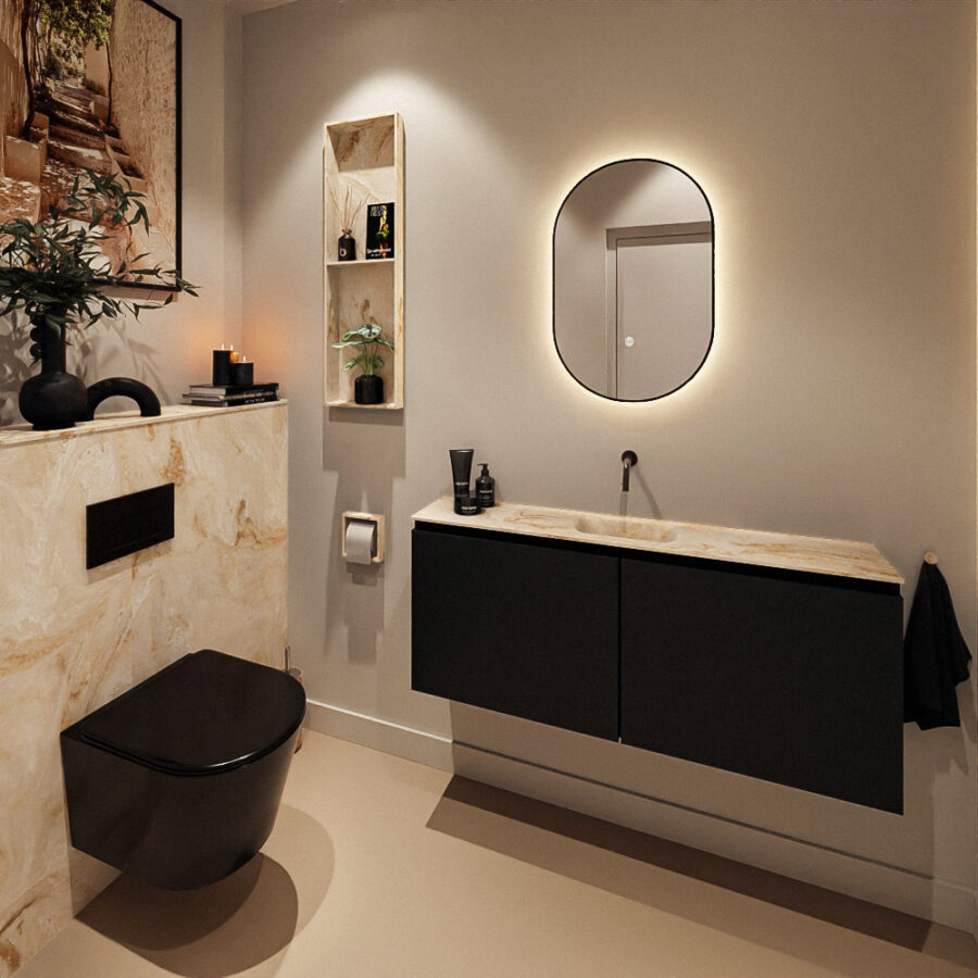 MONDIAZ GLOW spiegel ovaal 45x90cm Urban. Bewegingssensor LED verlichting rondom. - Afbeelding 4