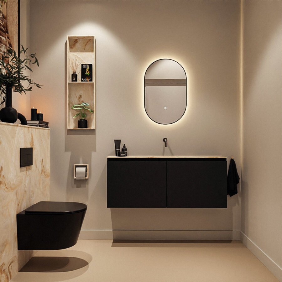 MONDIAZ GLOW spiegel ovaal 45x90cm Urban. Bewegingssensor LED verlichting rondom. - Afbeelding 5