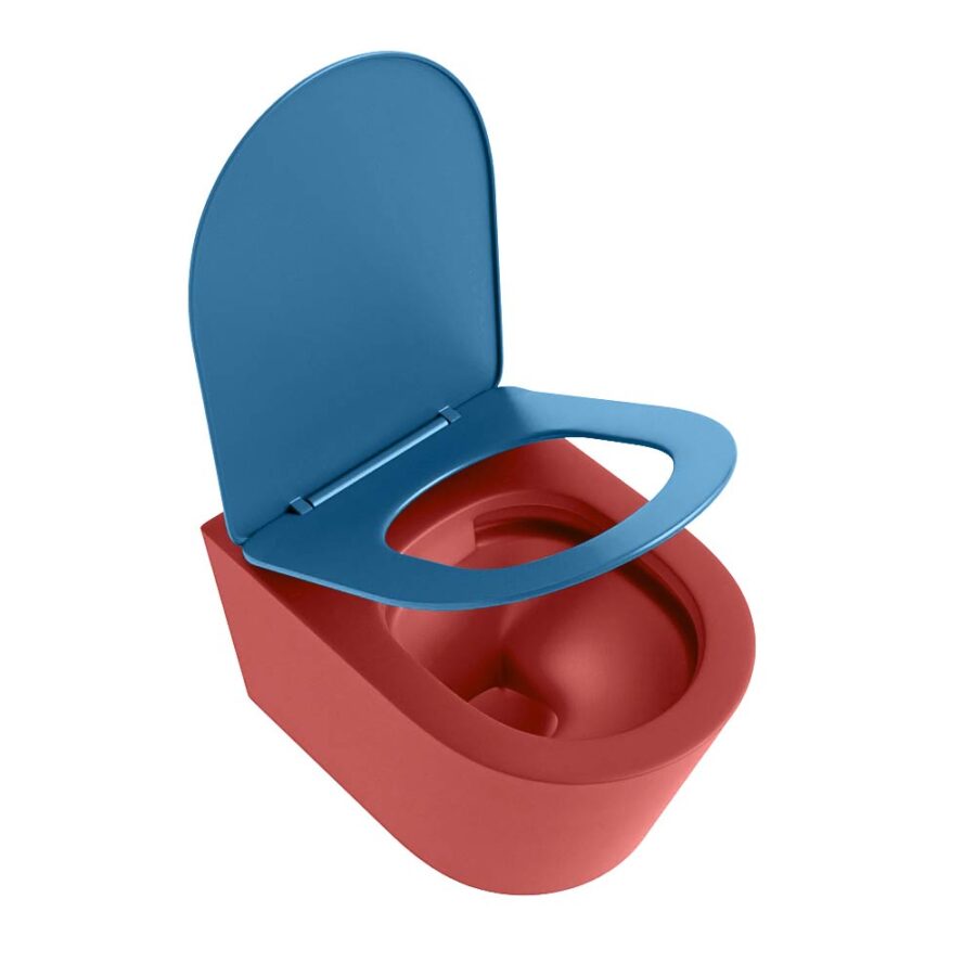 MONDIAZ LAVIE hangend toilet single fire rimless diepspoel Fire. Toiletzitting met quick-release & softclose Jeans. - Afbeelding 4