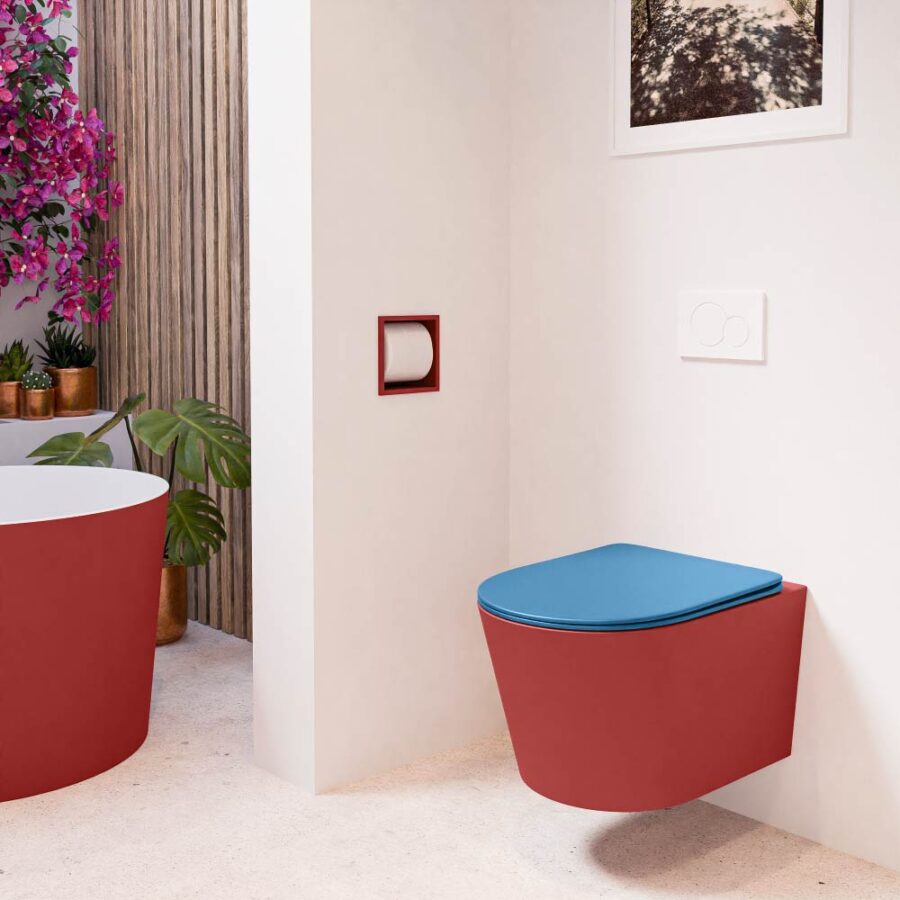 MONDIAZ LAVIE hangend toilet single fire rimless diepspoel Fire. Toiletzitting met quick-release & softclose Jeans. - Afbeelding 3
