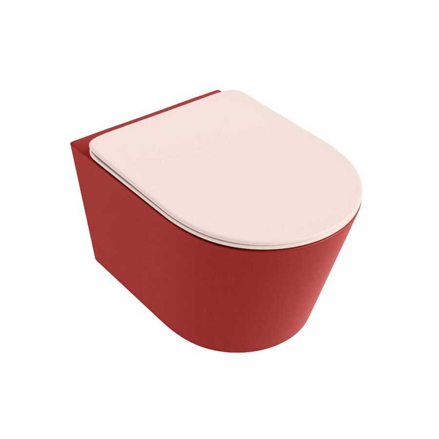 MONDIAZ LAVIE hangend toilet single fire rimless diepspoel Fire. Toiletzitting met quick-release & softclose Rosee. - Afbeelding 5