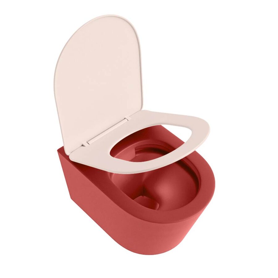 MONDIAZ LAVIE hangend toilet single fire rimless diepspoel Fire. Toiletzitting met quick-release & softclose Rosee. - Afbeelding 4