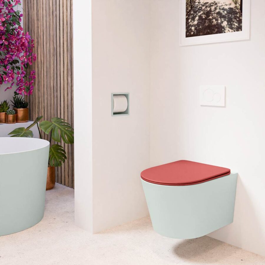 MONDIAZ LAVIE hangend toilet single fire rimless diepspoel Greey. Toiletzitting met quick-release & softclose Fire. - Afbeelding 3