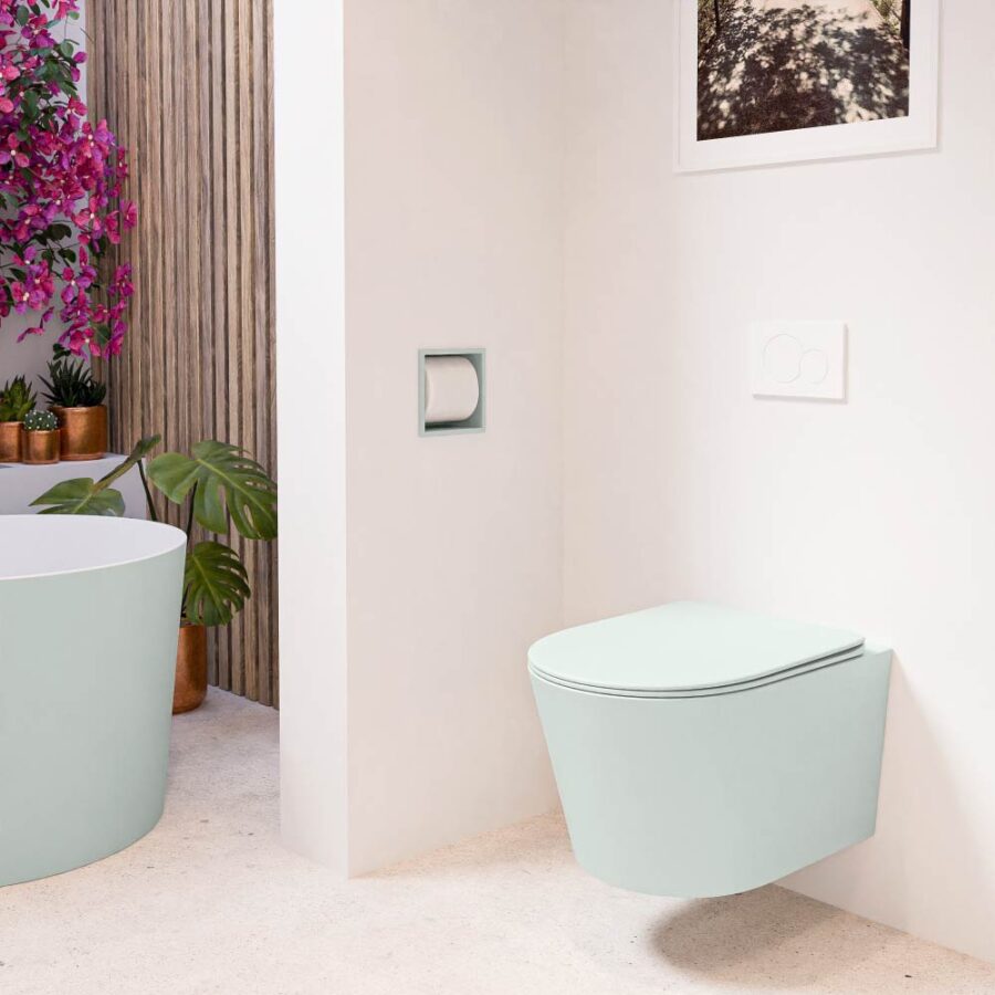 MONDIAZ LAVIE hangend toilet single fire rimless diepspoel Greey. Toiletzitting met quick-release & softclose Greey. - Afbeelding 3