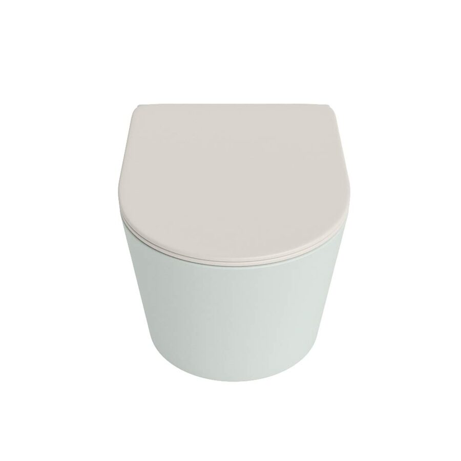 MONDIAZ LAVIE hangend toilet single fire rimless diepspoel Greey. Toiletzitting met quick-release & softclose Linen. - Afbeelding 6