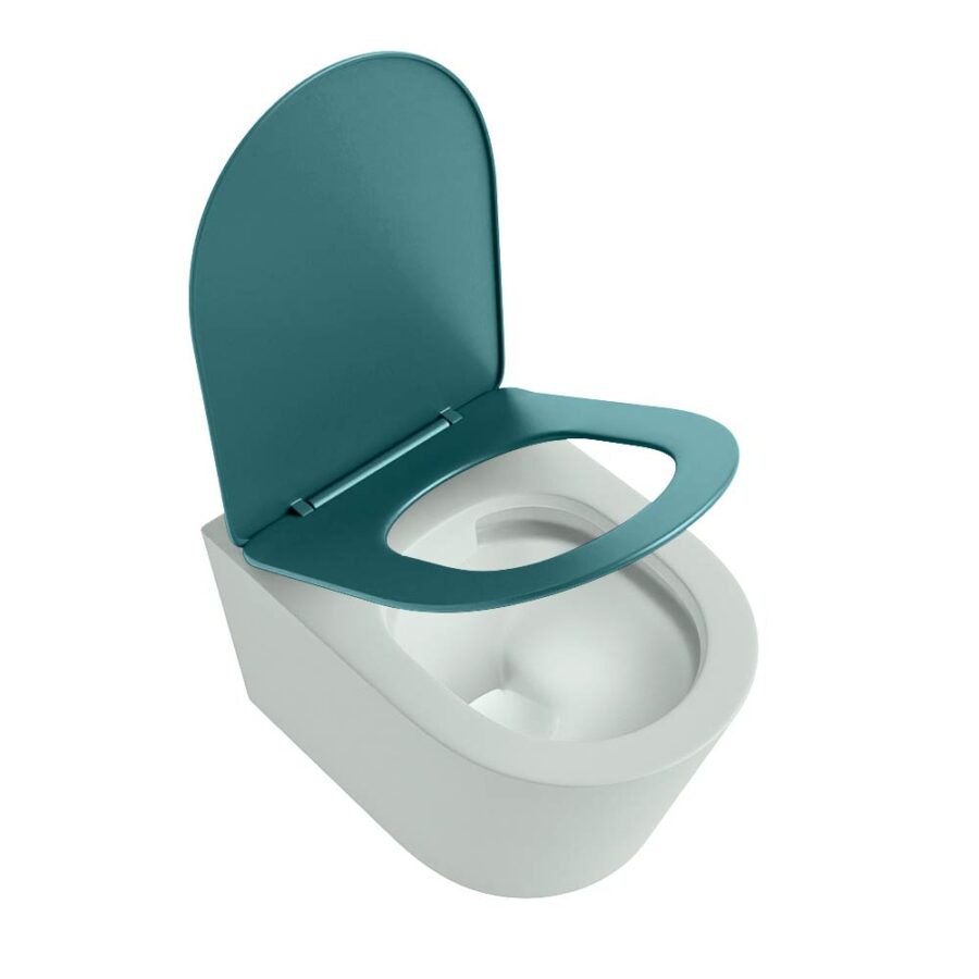 MONDIAZ LAVIE hangend toilet single fire rimless diepspoel Greey. Toiletzitting met quick-release & softclose Smag. - Afbeelding 4