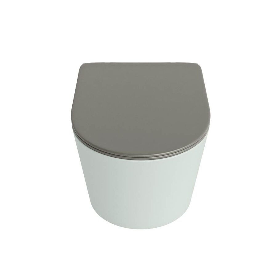 MONDIAZ LAVIE hangend toilet single fire rimless diepspoel Greey. Toiletzitting met quick-release & softclose Smoke. - Afbeelding 6