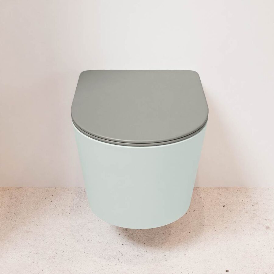 MONDIAZ LAVIE hangend toilet single fire rimless diepspoel Greey. Toiletzitting met quick-release & softclose Smoke. - Afbeelding 2
