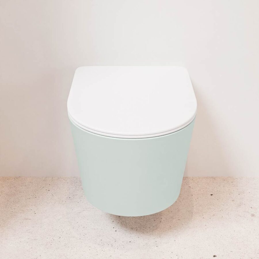 MONDIAZ LAVIE hangend toilet single fire rimless diepspoel Greey. Toiletzitting met quick-release & softclose Talc. - Afbeelding 2