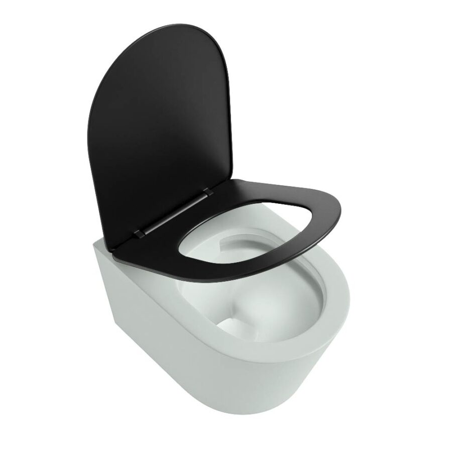 MONDIAZ LAVIE hangend toilet single fire rimless diepspoel Greey. Toiletzitting met quick-release & softclose Urban. - Afbeelding 4