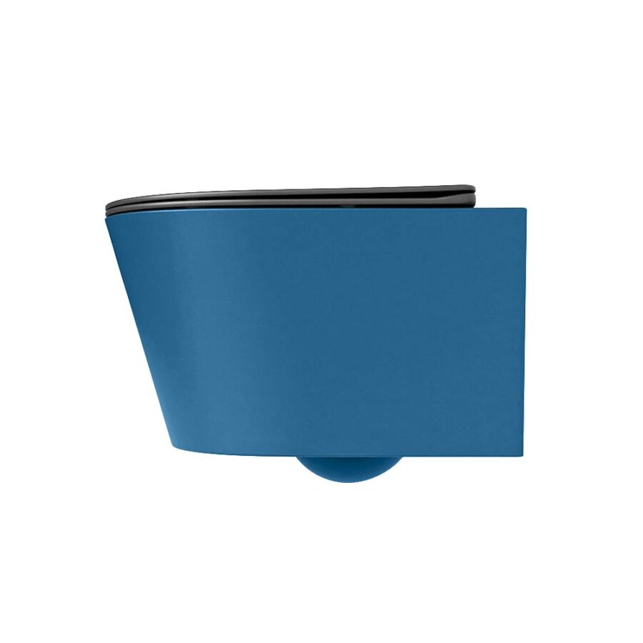 MONDIAZ LAVIE hangend toilet single fire rimless diepspoel Jeans. Toiletzitting met quick-release & softclose Dark Grey. - Afbeelding 8