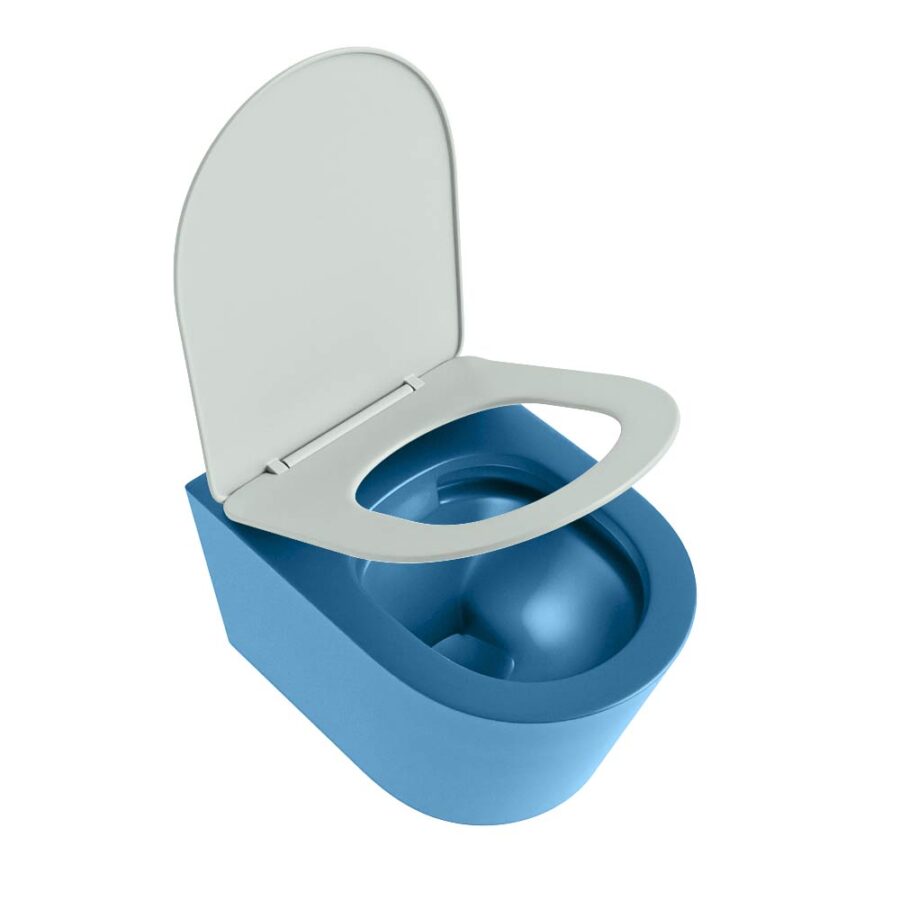 MONDIAZ LAVIE hangend toilet single fire rimless diepspoel Jeans. Toiletzitting met quick-release & softclose Greey. - Afbeelding 4