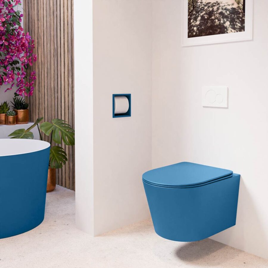 MONDIAZ LAVIE hangend toilet single fire rimless diepspoel Jeans. Toiletzitting met quick-release & softclose Jeans. - Afbeelding 3