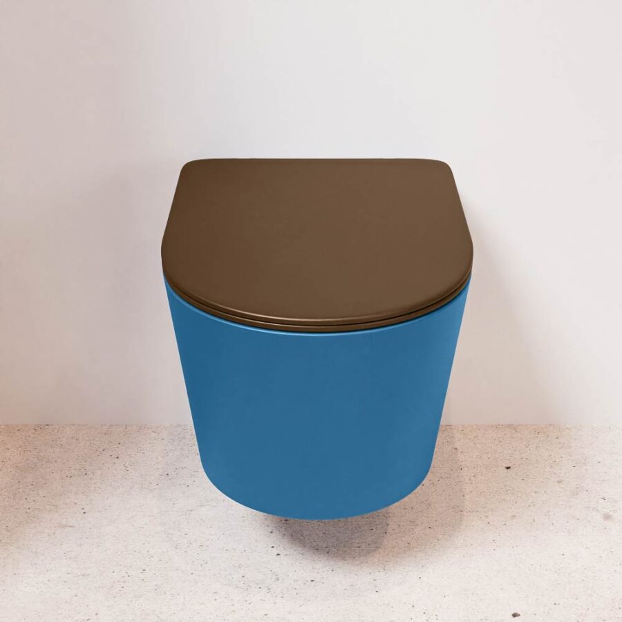 MONDIAZ LAVIE hangend toilet single fire rimless diepspoel Jeans. Toiletzitting met quick-release & softclose Rust. - Afbeelding 2