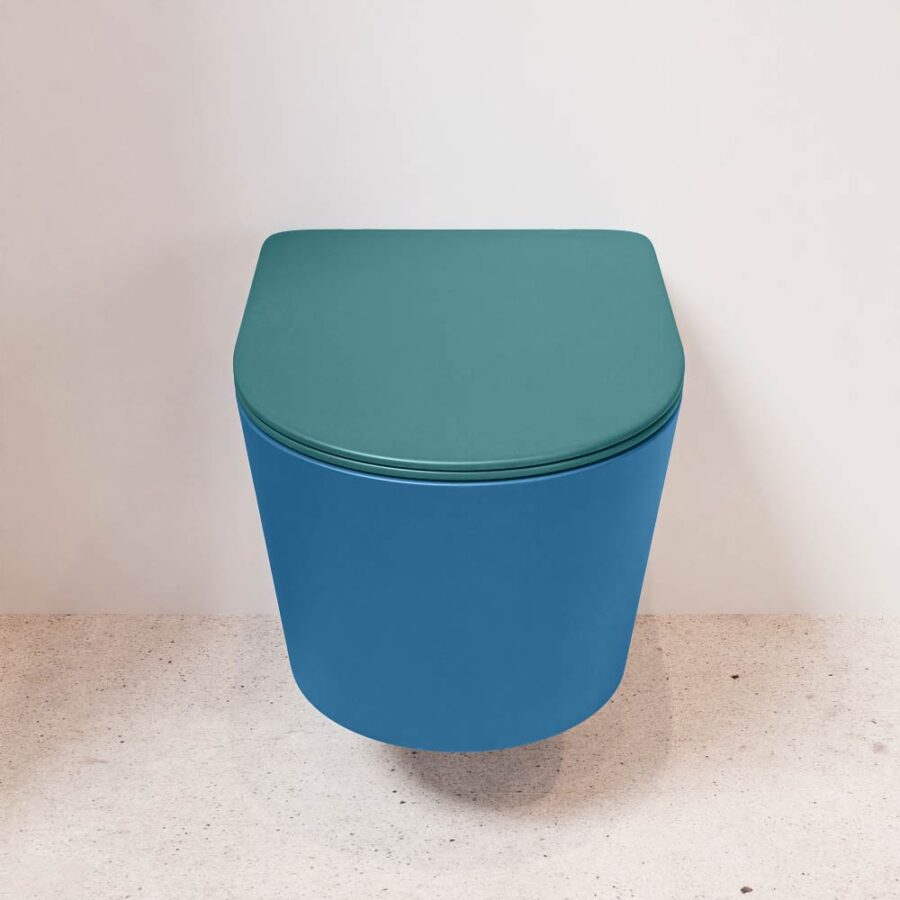 MONDIAZ LAVIE hangend toilet single fire rimless diepspoel Jeans. Toiletzitting met quick-release & softclose Smag. - Afbeelding 2