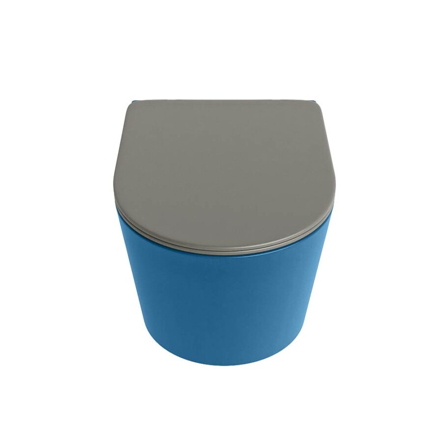 MONDIAZ LAVIE hangend toilet single fire rimless diepspoel Jeans. Toiletzitting met quick-release & softclose Smoke. - Afbeelding 6