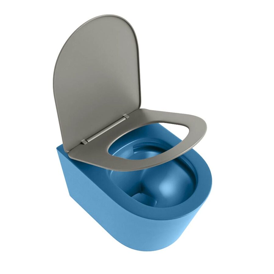 MONDIAZ LAVIE hangend toilet single fire rimless diepspoel Jeans. Toiletzitting met quick-release & softclose Smoke. - Afbeelding 4