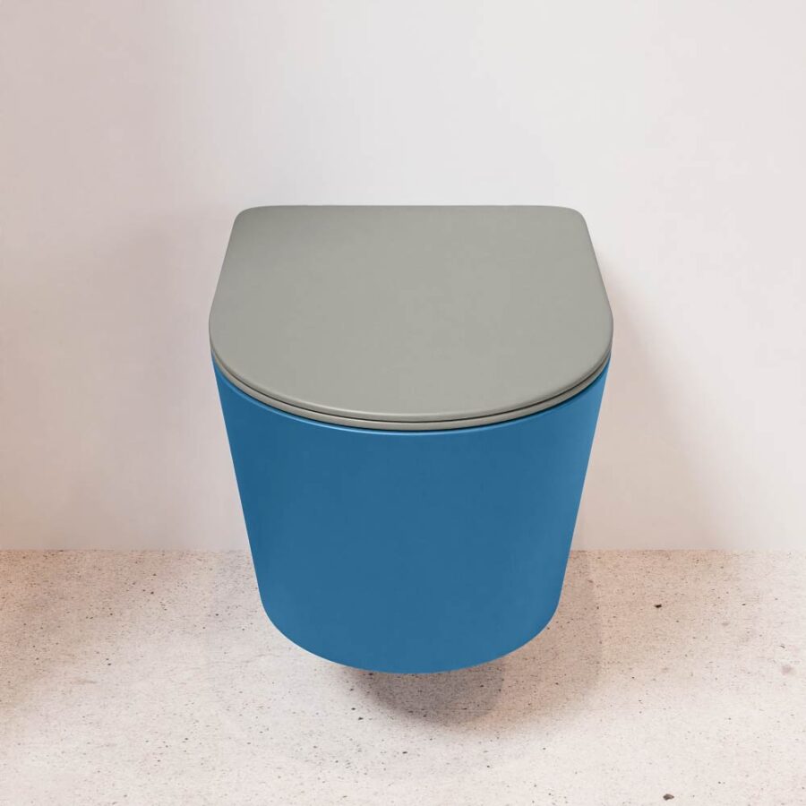 MONDIAZ LAVIE hangend toilet single fire rimless diepspoel Jeans. Toiletzitting met quick-release & softclose Smoke. - Afbeelding 2