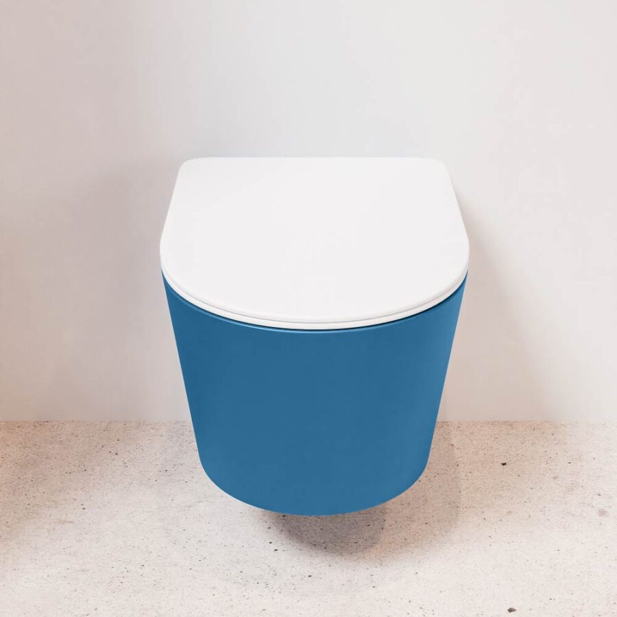 MONDIAZ LAVIE hangend toilet single fire rimless diepspoel Jeans. Toiletzitting met quick-release & softclose Talc. - Afbeelding 2