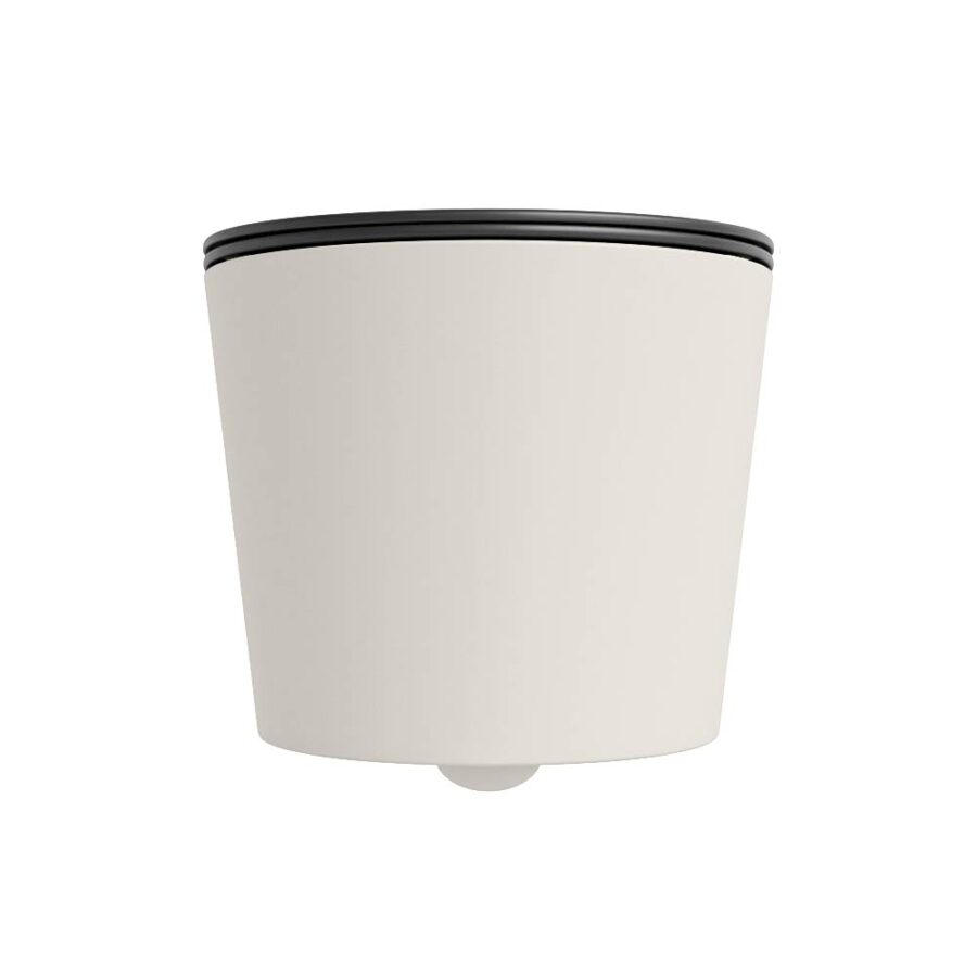 MONDIAZ LAVIE hangend toilet single fire rimless diepspoel Linen. Toiletzitting met quick-release & softclose Dark Grey. - Afbeelding 7