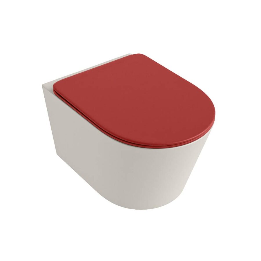 MONDIAZ LAVIE hangend toilet single fire rimless diepspoel Linen. Toiletzitting met quick-release & softclose Fire. - Afbeelding 5