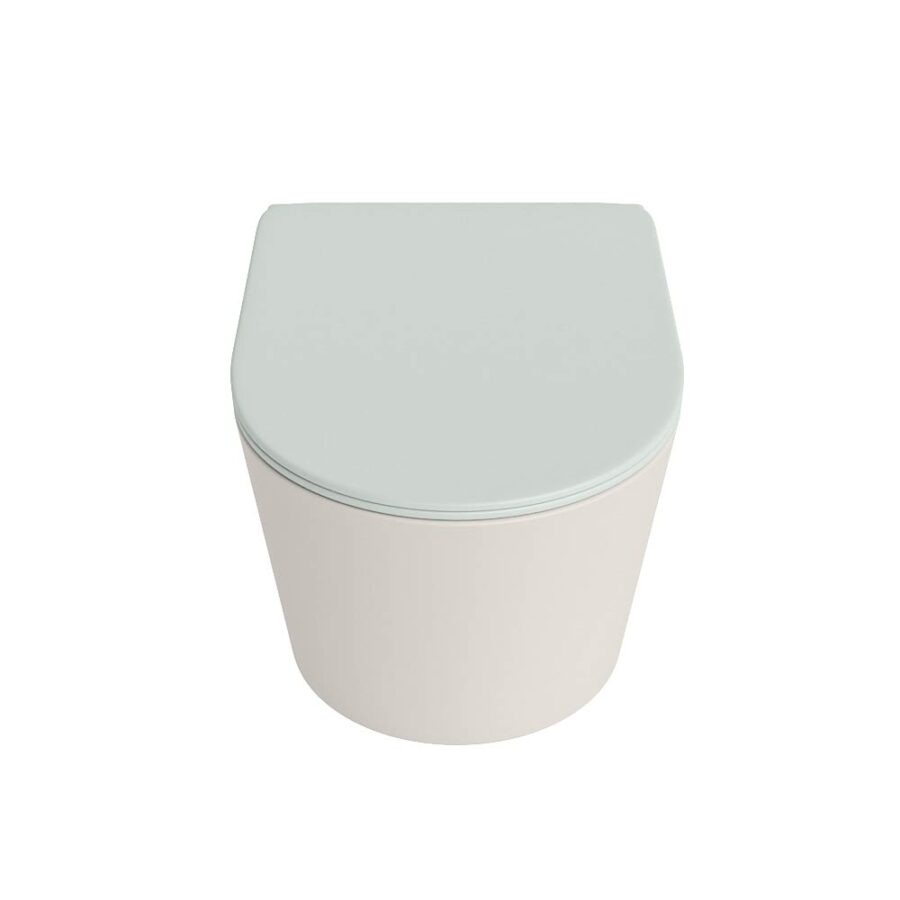 MONDIAZ LAVIE hangend toilet single fire rimless diepspoel Linen. Toiletzitting met quick-release & softclose Greey. - Afbeelding 6