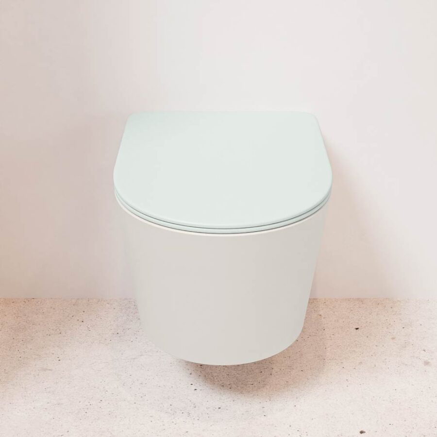 MONDIAZ LAVIE hangend toilet single fire rimless diepspoel Linen. Toiletzitting met quick-release & softclose Greey. - Afbeelding 2