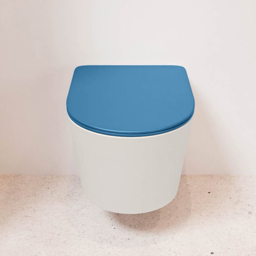 MONDIAZ LAVIE hangend toilet single fire rimless diepspoel Linen. Toiletzitting met quick-release & softclose Jeans. - Afbeelding 2
