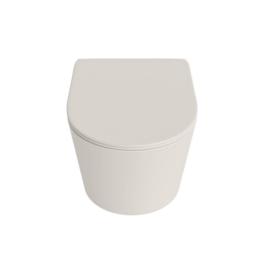 MONDIAZ LAVIE hangend toilet single fire rimless diepspoel Linen. Toiletzitting met quick-release & softclose Linen. - Afbeelding 6