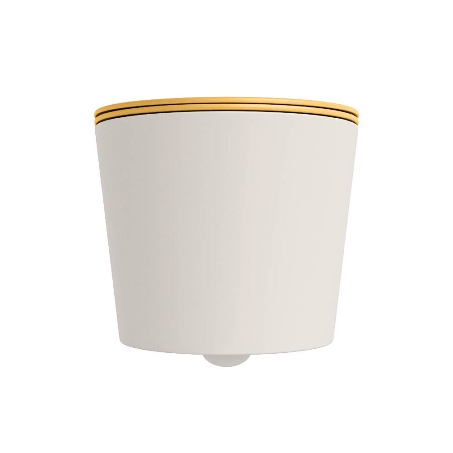 MONDIAZ LAVIE hangend toilet single fire rimless diepspoel Linen. Toiletzitting met quick-release & softclose Ocher. - Afbeelding 7
