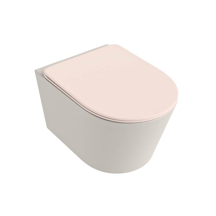 MONDIAZ LAVIE hangend toilet single fire rimless diepspoel Linen. Toiletzitting met quick-release & softclose Rosee. - Afbeelding 5