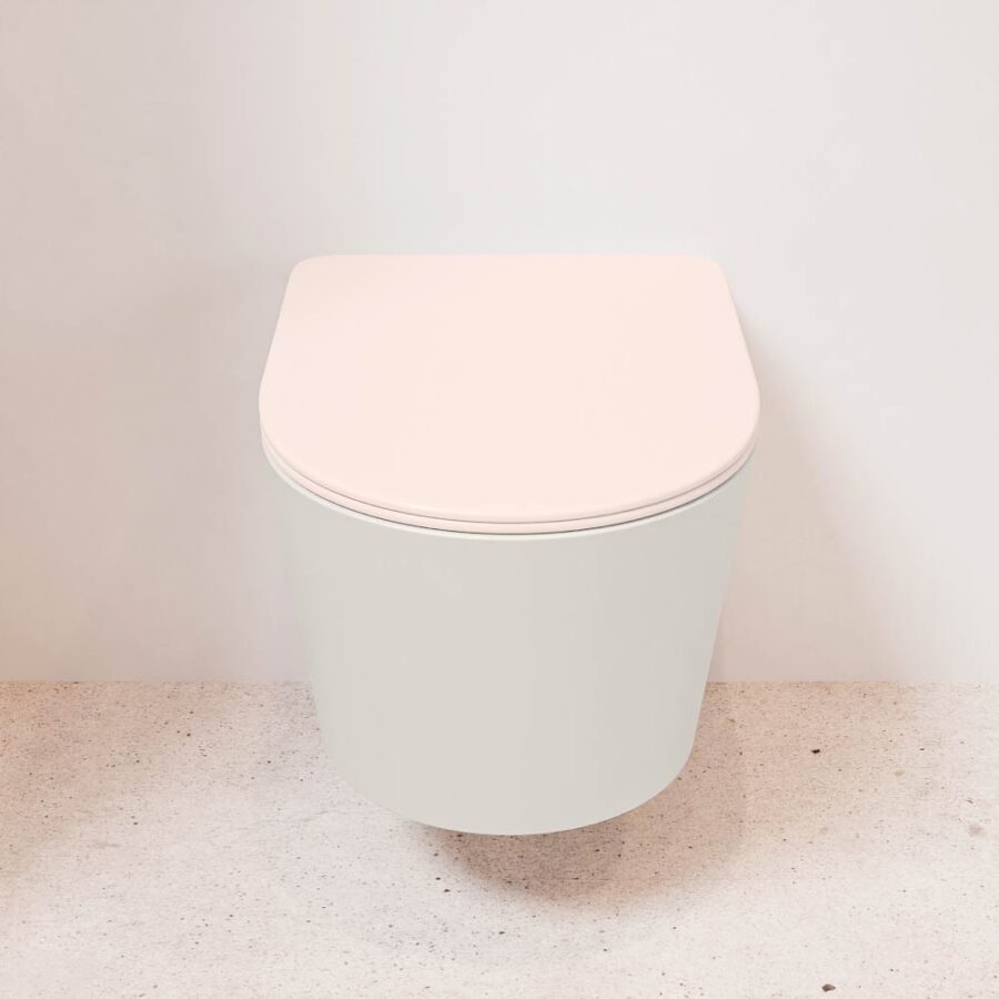 MONDIAZ LAVIE hangend toilet single fire rimless diepspoel Linen. Toiletzitting met quick-release & softclose Rosee. - Afbeelding 2