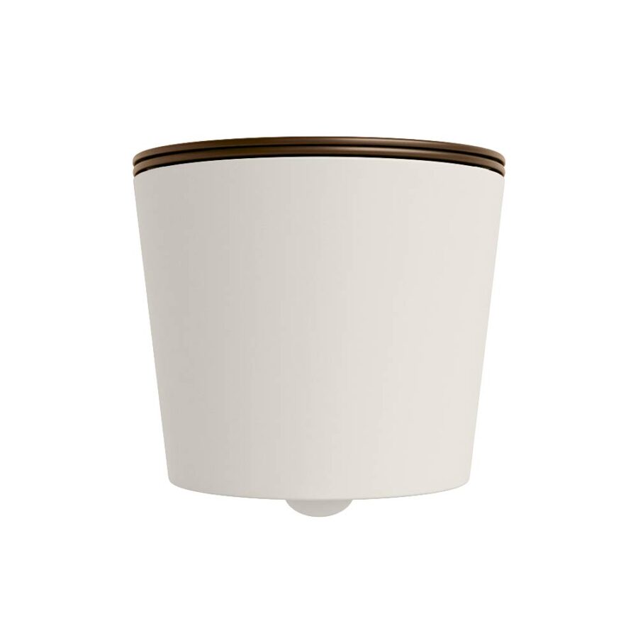 MONDIAZ LAVIE hangend toilet single fire rimless diepspoel Linen. Toiletzitting met quick-release & softclose Rust. - Afbeelding 7