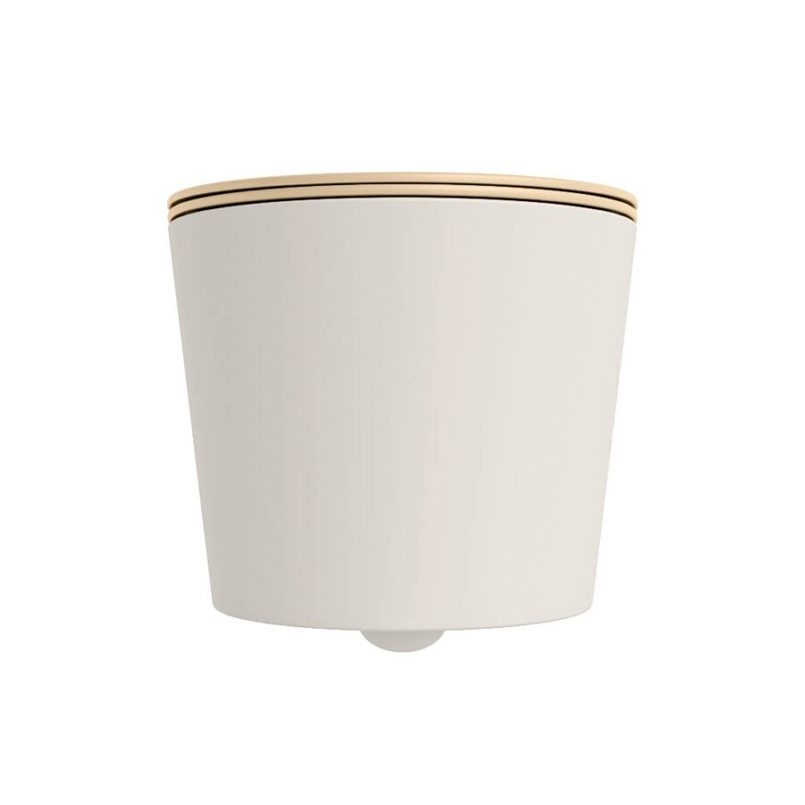 MONDIAZ LAVIE hangend toilet single fire rimless diepspoel Linen. Toiletzitting met quick-release & softclose Sand. - Afbeelding 7