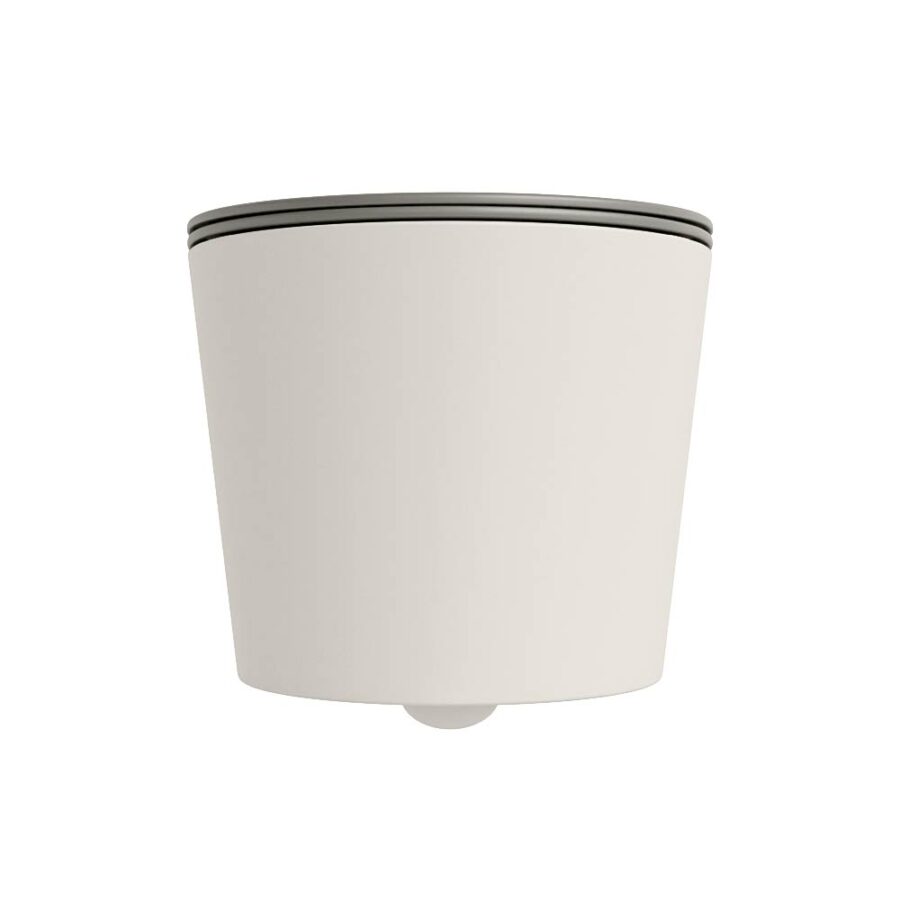 MONDIAZ LAVIE hangend toilet single fire rimless diepspoel Linen. Toiletzitting met quick-release & softclose Smoke. - Afbeelding 7