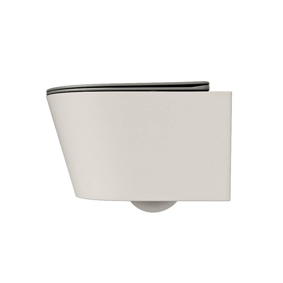 MONDIAZ LAVIE hangend toilet single fire rimless diepspoel Linen. Toiletzitting met quick-release & softclose Smoke. - Afbeelding 8