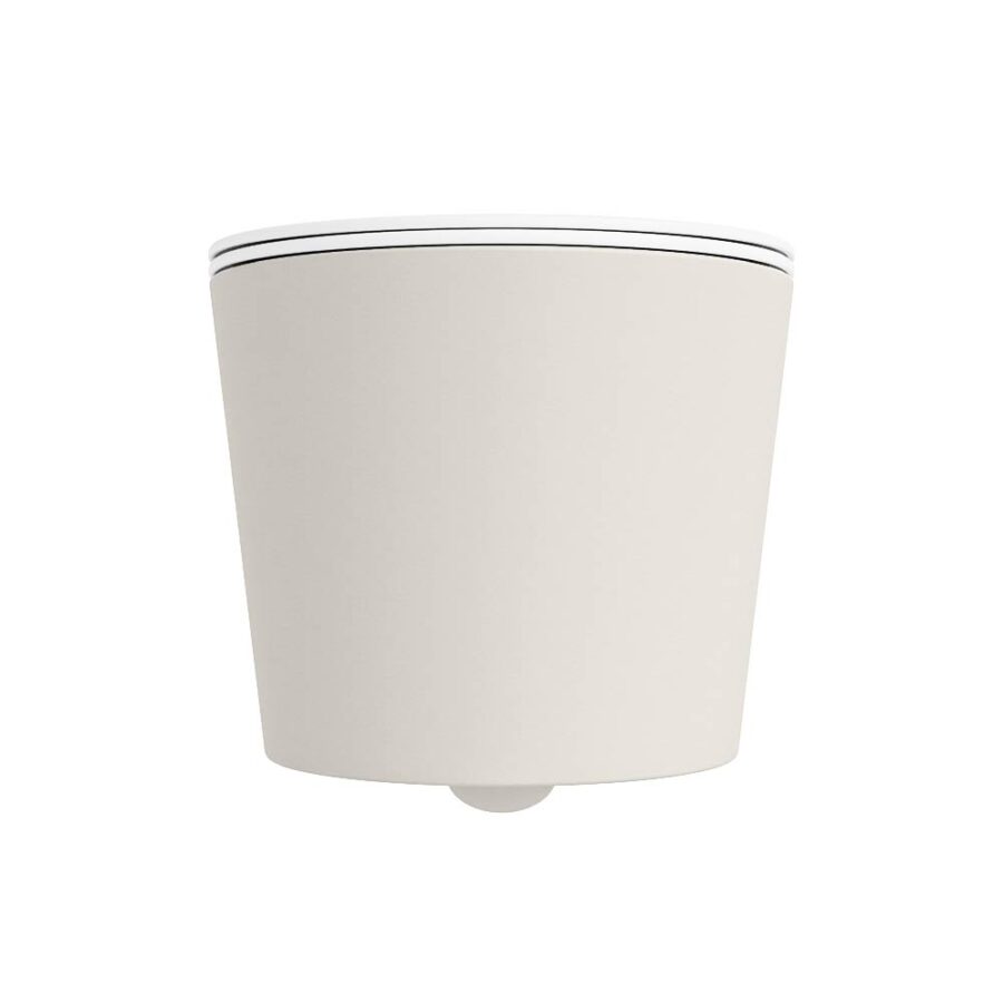 MONDIAZ LAVIE hangend toilet single fire rimless diepspoel Linen. Toiletzitting met quick-release & softclose Talc. - Afbeelding 7