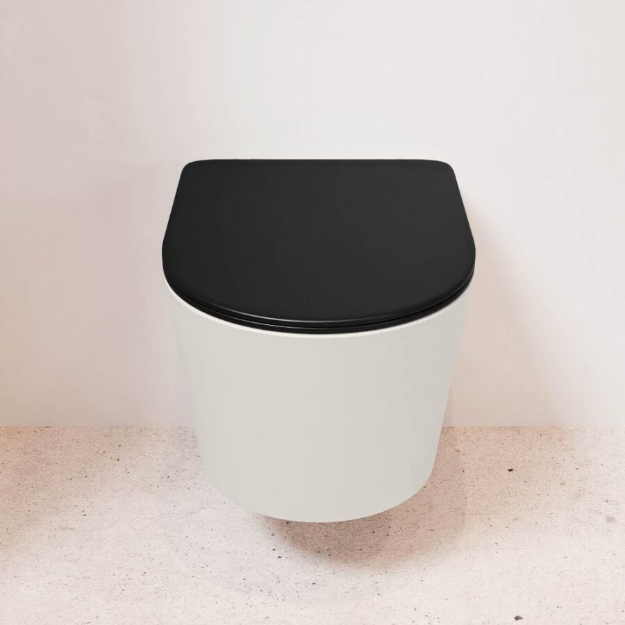 MONDIAZ LAVIE hangend toilet single fire rimless diepspoel Linen. Toiletzitting met quick-release & softclose Urban. - Afbeelding 2